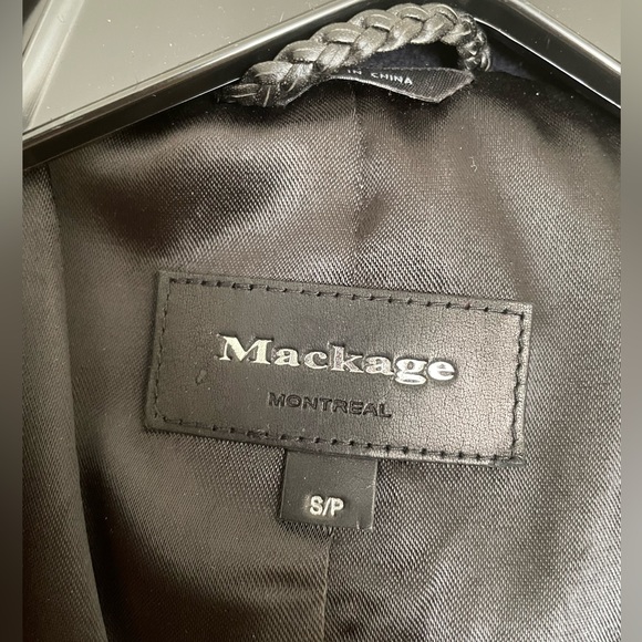 Mackage Navy Wool/Cashmere Coat - Picture 3 of 7